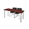 Kee Rectangle Tables > Training Tables > Kee Table & Chair Sets, 60 W, 24 L, 29 H, Cherry MT6024CHBPCM44BK - alternate 1
